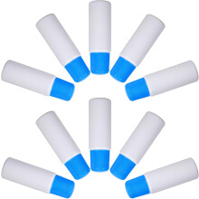 Lot de 10 flacons applicateurs de liquide en plastique de 50 ml avec bouchons bleus et embouts en mousse pour réactifs
