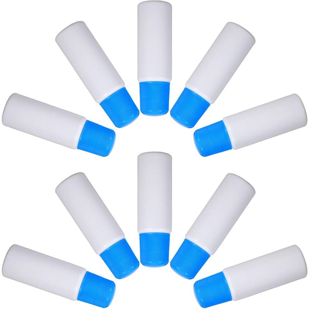 Hkhbjs 10Pcs 50Ml Plastic Liquid Applicator Bottles With Blue Caps Sponge Tip Reagent Bottles