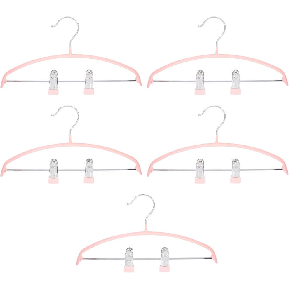 5Pcs Hangers Anti-Skid Hangers Pvc Wide Use Sturdy Semi-Circle Design Pink Hkhbjs