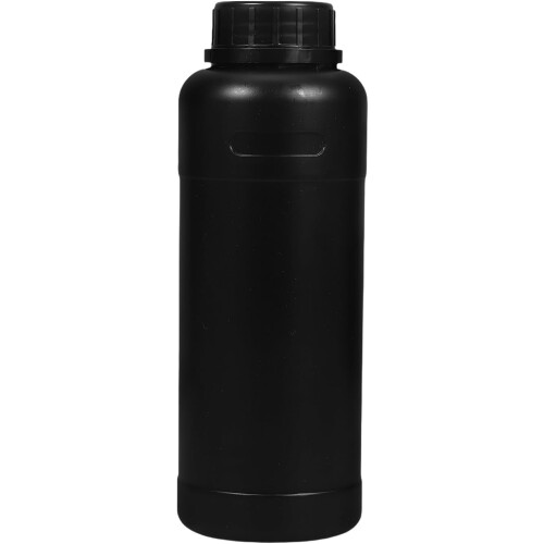 Lot de 10 flacons de réactifs noirs à large ouverture de 500 ml avec bouchons à fermeture sécurisée
