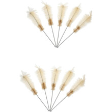 Lot de 10 brosses en nylon pour flacons Erlenmeyer, destinées au nettoyage en laboratoire. Brosse conique en nylon pour flacons de laboratoire.