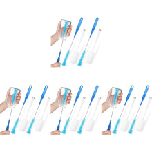 Ensemble de 4 brosses et éponges de nettoyage pour bouteilles et tasses, outil de nettoyage pour bouteilles d'eau et éponges de nettoyage