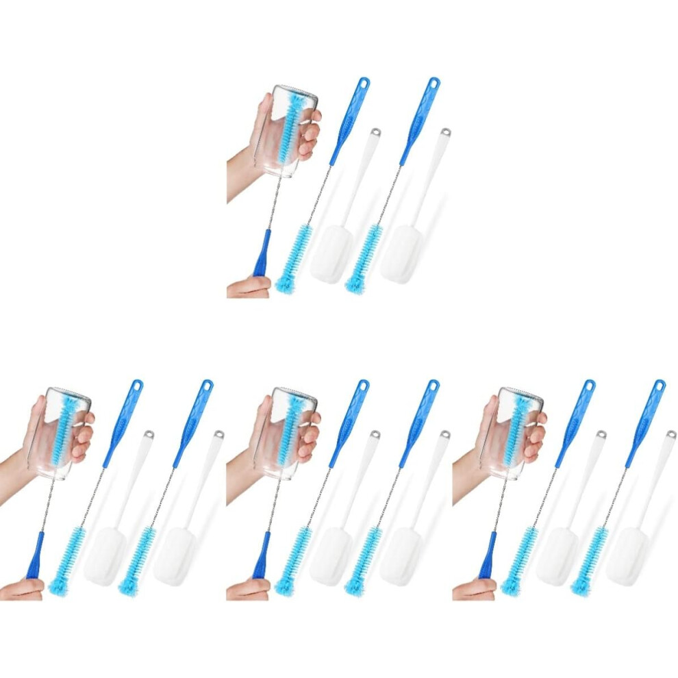 Hkhbjs 4 Sets Bottle Cup Cleaner Brush Sponge Cup Cleaning Tool For Water Bottle And Clean Brush Sponge
