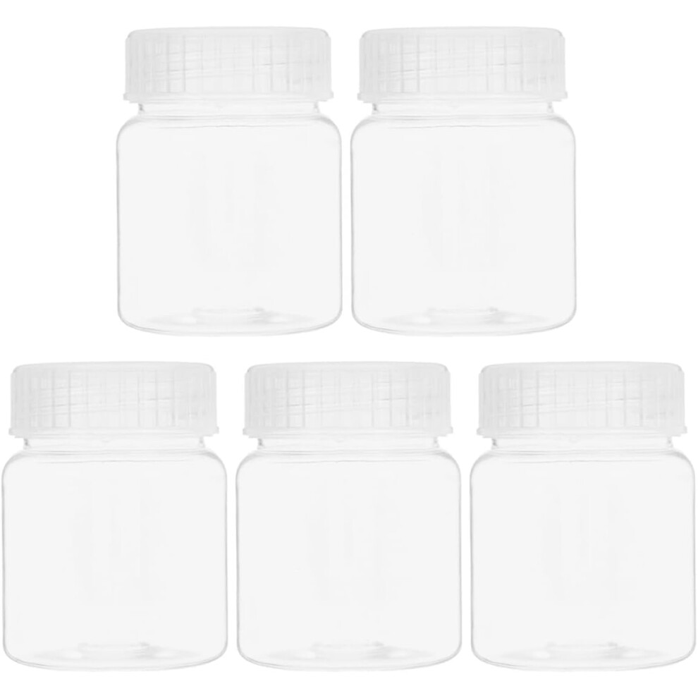 5Pcs 270Ml Wide Mouth Laboratory Bottles Ventilated Lids, Plastic Chemical Reagent Containers Hkhbjs