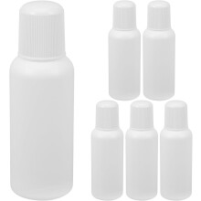 Lot de 6 flacons applicateurs réutilisables de 100 ml avec embout éponge et bouchons blancs