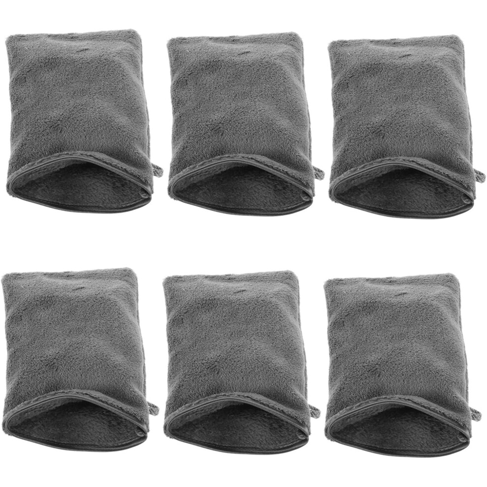 6Pcs Fiber Spa Mitts Soft Makeup Remover Gloves Gentle Touch Super Absorbent Hkhbjs