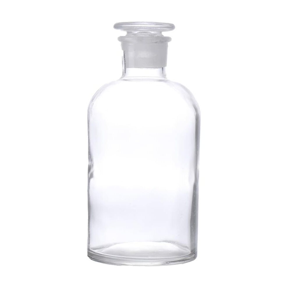 Hkhbjs 1Pc Small Mouth Glass Reagent Bottle Chemical Storage For Lab Use Frosted Stopper Stable Base Design