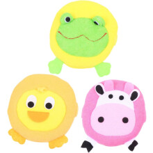 3er-Pack Badeschwämme in Tierform für Jungen und Mädchen, weich und rau, Duschschwamm