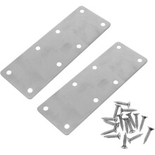 2 Sätze Edelstahl-Winkelverbinder für Eckverbindungen, Reparatur- und Verbindungsplatten, robuste Flachwinkel