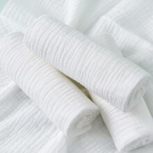 8pcs Baby Washcloths algodão dupla camada reutilizável Burp panos para recém-nascidos