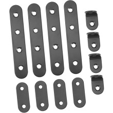 24 Stück schwarze Eckverbinder aus Edelstahl für Möbel-DIY-Halterungen