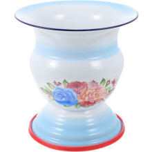 1set Retro Vintage Urinal Pot Anti- Enamel Spittoon for Home Use Compact Bed Pan