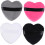 12 borlas de algodón con forma de corazón para aplicar polvos sueltos en el rostro. 1