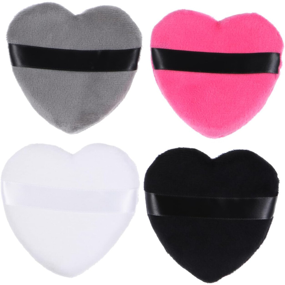Hkhbjs 12Pcs Heart Shape Cotton Makeup Puff Loose Powder Puff For Facial Makeup Application