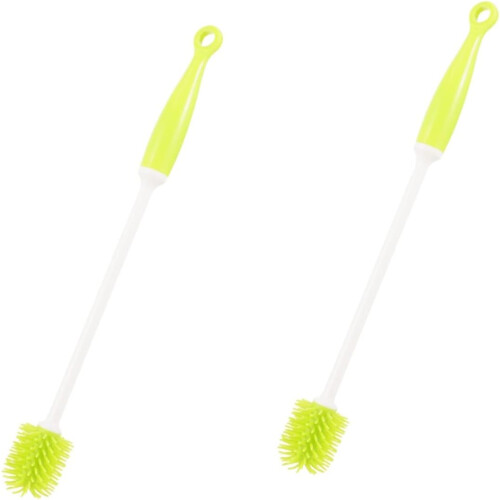 2 Flaschenbürsten-Sets mit langem, flexiblem Griff zur Reinigung