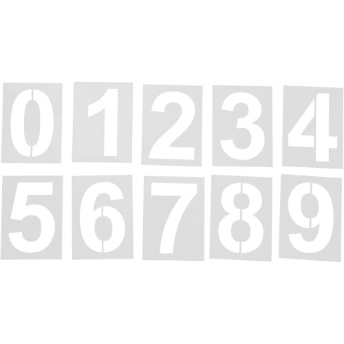 10pcs Large Number Stencils Reusable Plastic Drawing Templates