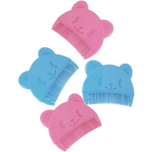 4pcs bebê berço tampa pente e tampa de shampoo para meninos e meninas bebê banho cabelo escova conjunto