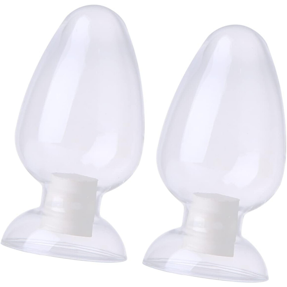 2Pcs Glass Chicken Heart Bottle Conical Glass Bottles For Storage For Laboratory Sample Display Made Of Material Hkhbjs