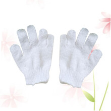 Bath Glove Exfoliating Scrubber Mitt Five-finger White Body Brush Glove