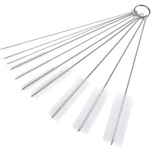 10-pack sugrörsborstar i rostfritt stål, nylon, sugrörsborstar för rengöring hemma