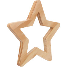 Wooden Star Wall Sticker 3D Wall Hanging Pendent Colorful Vibrant Design Easy to Remove Reusable for Bedroom