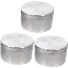 3 stuks aluminium weegflessen/bodemmonsterpotjes/laboratoriumweeghouders