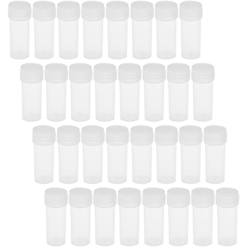Hkhbjs 50Pcs Empty Test Tubes Lids Sample Bottles Small Carrying Bottles For Travel Lab Storage Screw Caps
