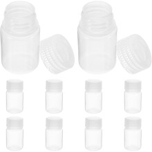 10 Stück 30 ml Hochtemperatur-Reagenzflaschen aus Kunststoff mit Schraubverschluss für Laborchemikalien