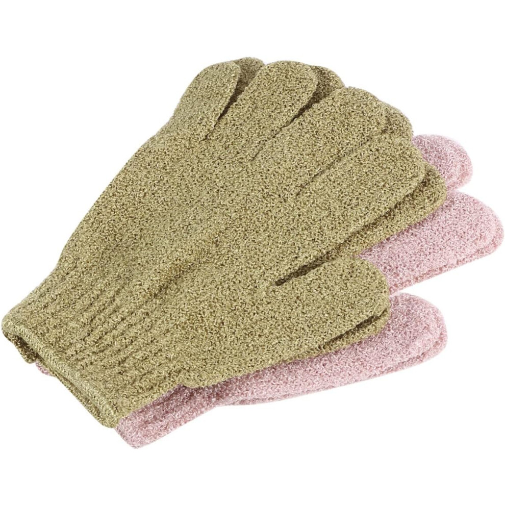 Hkhbjs 2Pairs Bath Gloves Deep Exfoliating Body Wash Scrubber For Smooth For Back Massage
