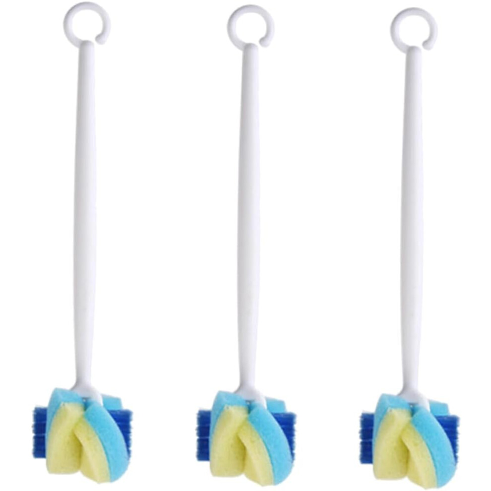 Hkhbjs 3Pcs Sponge Bottle Cleaning Brush For Glass Mugs Long Design For Effortless Cleaning Home Kitchen Includes Brush