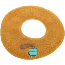 3 stuks wasbare O-vormige toiletbrilkussens van polyester met een creatief en schattig cartoonontwerp.