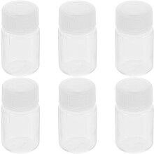 6 Stück 30-ml-Laborreagenzflaschen mit Verschluss, hochtemperaturbeständiges PP-Material, Proben