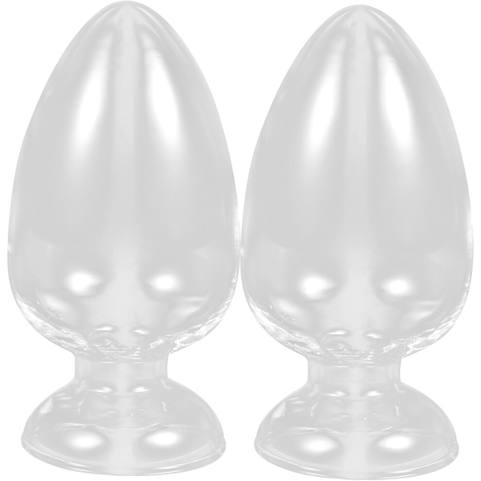 2Pcs Glass Laboratory Bottles Conical Chicken Heart Shape For Sample Preservation Hkhbjs