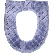 Housse de siège de toilette universelle en peluche, coussin chaud et épais, forme carrée en O, facile à assembler
