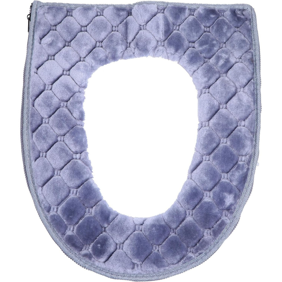 Hkhbjs Universal Plush Toilet Seat Cover Thickened Warm Cushion Square O-Shaped Easy To Assemble