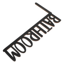 Bathroom Wooden Door Sign Rustic Artistic Modern Practical Convenient Wood Craft for Home Restroom Decoration