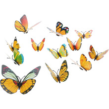 24pcs 3D Butterfly Wall Stickers PVC Material with Decorative Effect and Assorted Colors