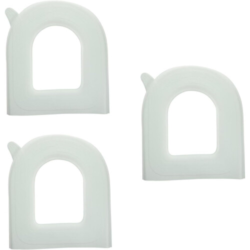 3pcs Waterproof Rubber Bathtub Drain Cover with Pull Ring and Beaded Chain