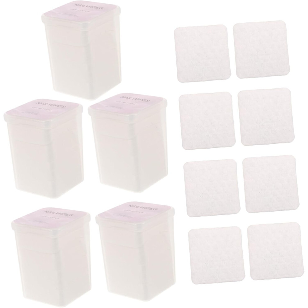 Hkhbjs Lint-Free Nail Polish Remover Cotton Pads 170Pcs In 5 Boxes Gel Polish Cleaning Wipes Soft Absorbent