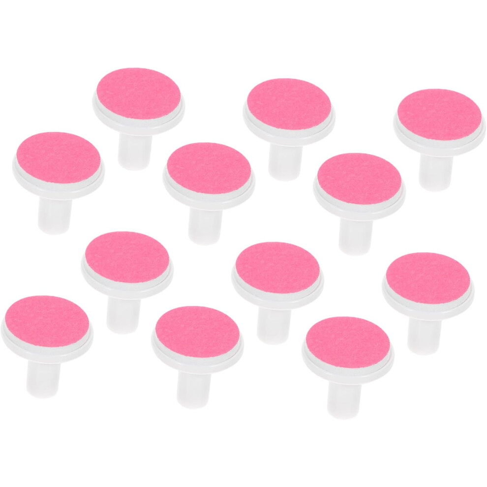 Hkhbjs 12Pcs Baby Nail File Pads Electric Nail Trimmer Replacement Heads Red Grinding Accessories