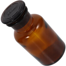 Frasco de vidrio marrón para reactivos, 250 ml, boca ancha, de borosilicato. Botella de almacenamiento de líquidos para laboratorio.