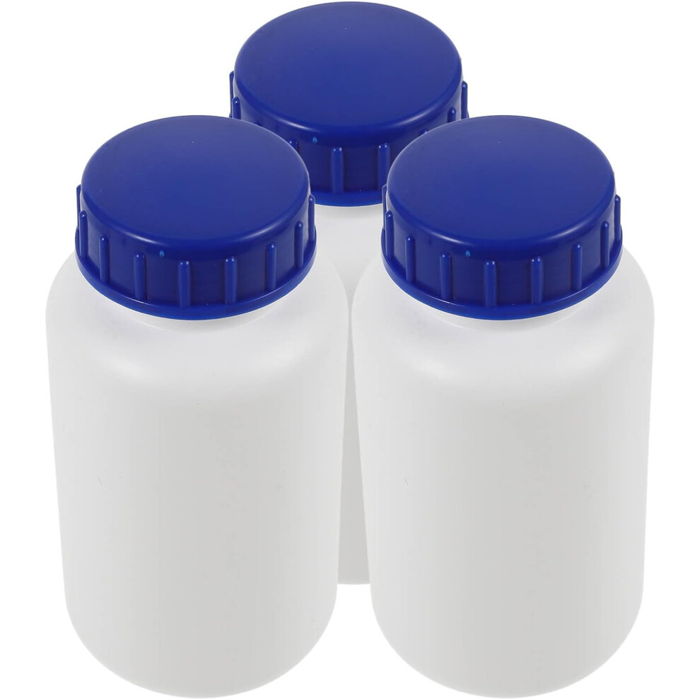 3Pcs 500Ml Reagent Bottles Laboratory Sample Bottles Thickened Sealed White Hkhbjs