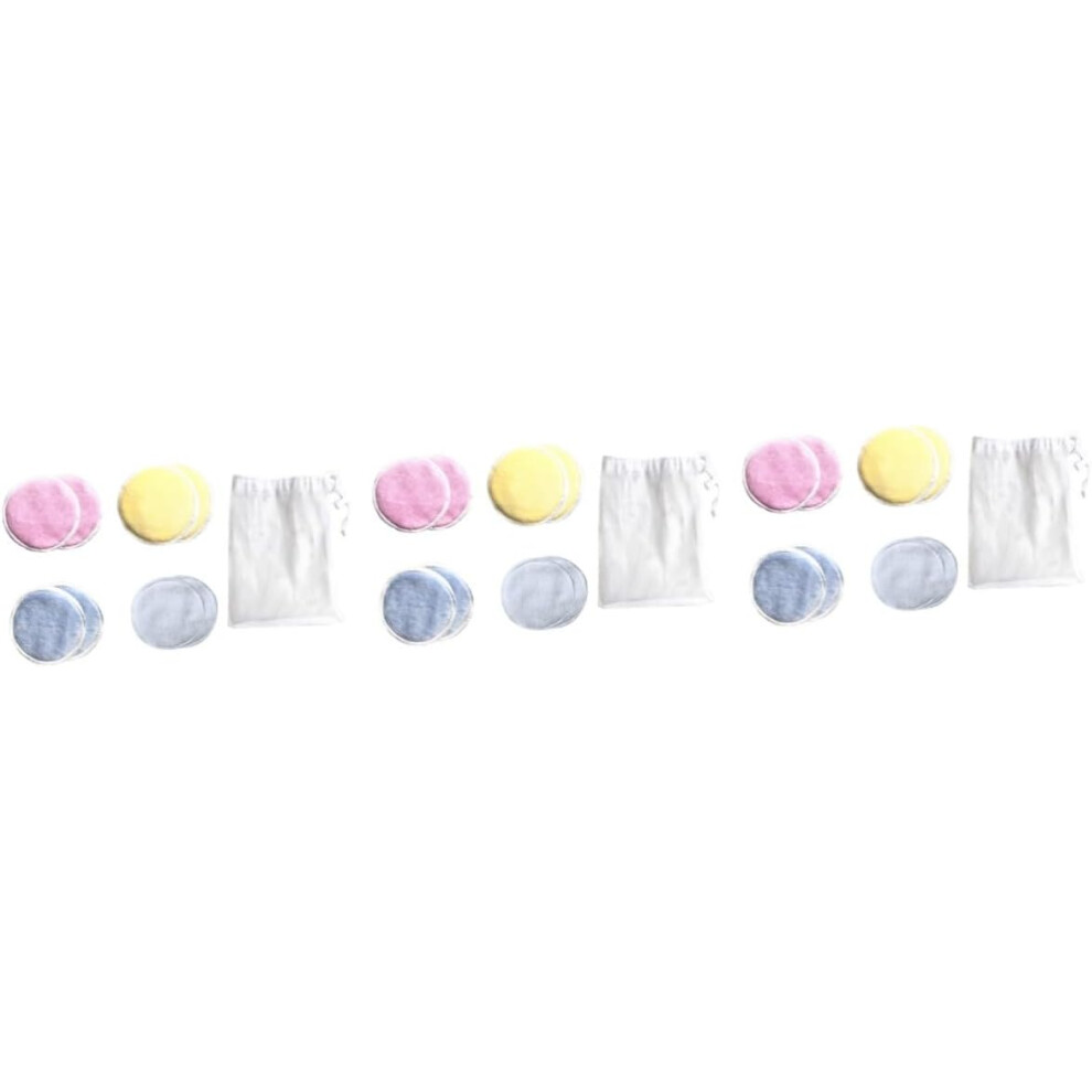 Hkhbjs 24Pcs Washable Makeup Remover Pads Three Layer Facial Cotton Reusable Makeup