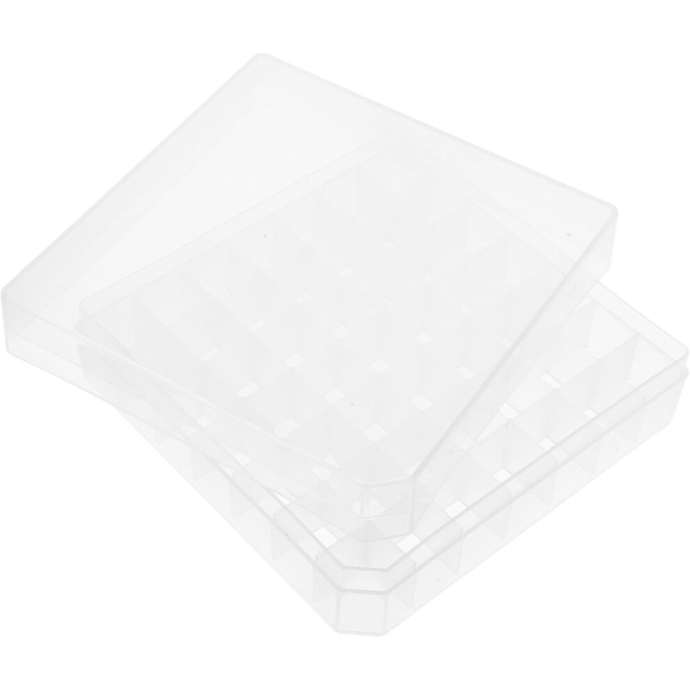 Vial Storage Case 49-Slot Plastic Sample Bottle Organizer Box White Hkhbjs