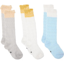3 Paar blaue Kniestrümpfe für Jungen, leichte, knielange Strümpfe