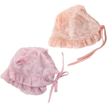 2 cappellini parasole in pizzo per bambina, cappellino da sole per neonata, design parasole per attività all'aperto, arancione