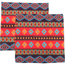 Lot de 2 housses de protection pour coussins de canapé, style bohème, en polyester lavable et facile d'entretien, élégantes et pratiques.