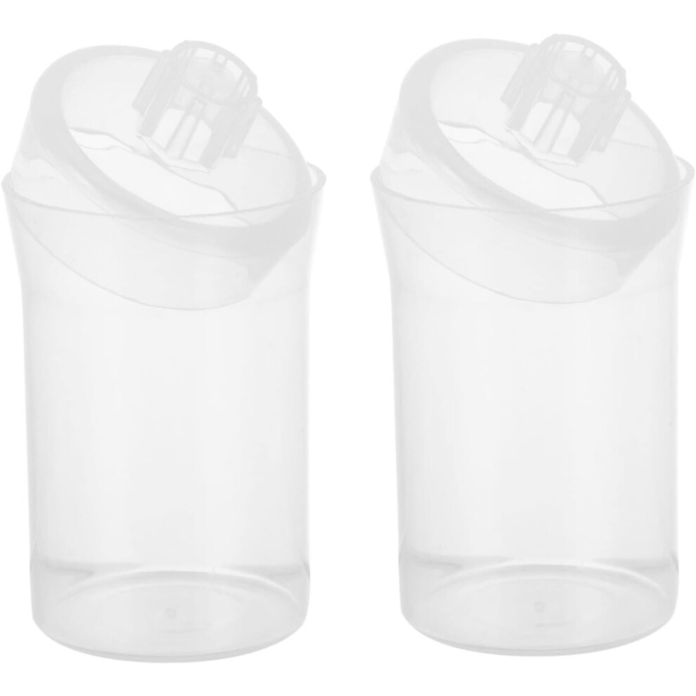 Hkhbjs 2Pcs Plastic Reagent Bottle White Weighing Bottle Round Body Wide Mouth