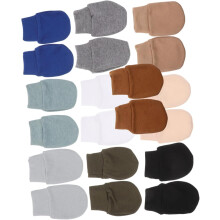 10 pares de manoplas suaves y elásticas para recién nacidos, ideales para niños y niñas, con protección contra arañazos y transpirables.