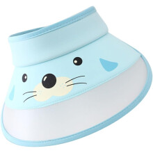 Cappello con visiera parasole a tesa larga da 52 cm, azzurro, regolabile, traspirante, ideale per giocare all'aperto.